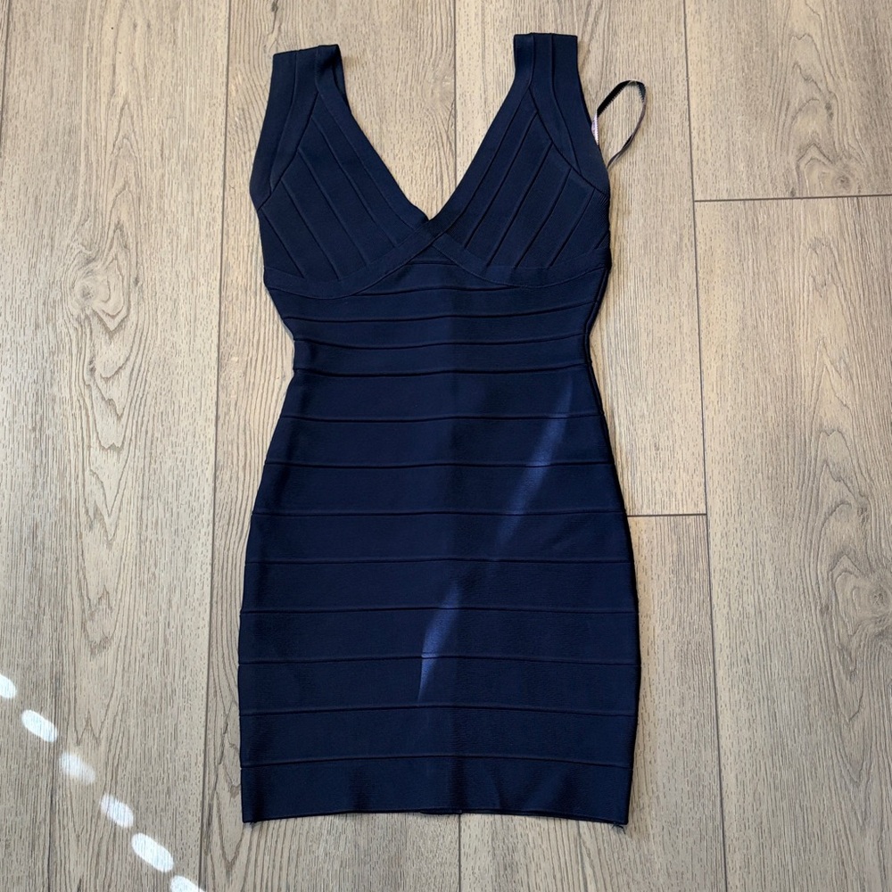 Herve Leger Navy Blue mini Dress - Picture 1 of 6